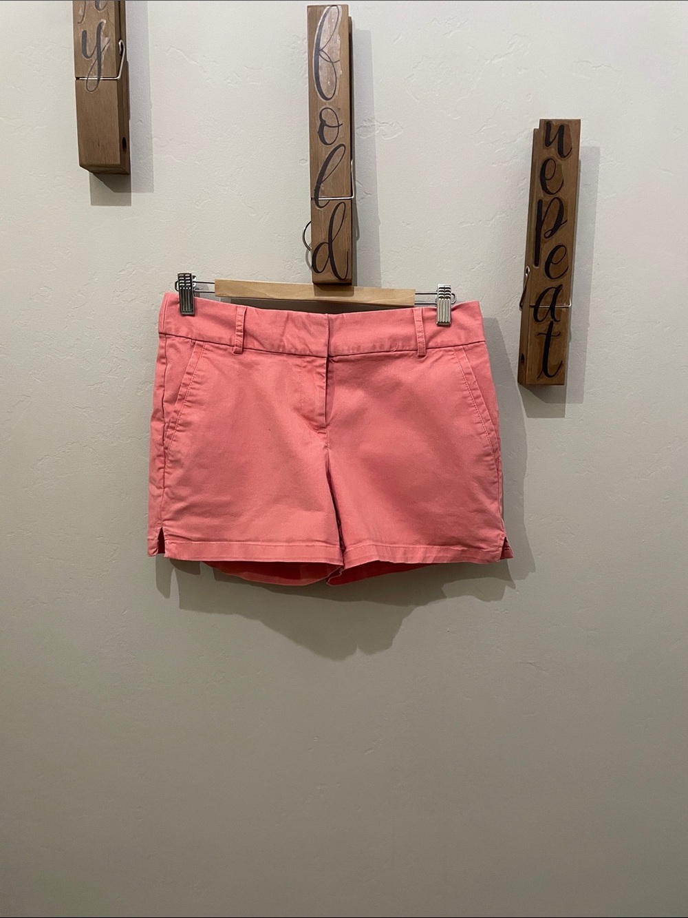 LOFT Coral Pink Chino Shorts